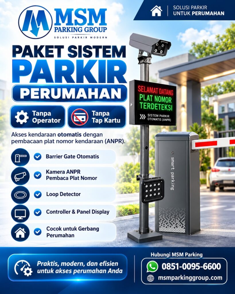 Paket Sistem Parkir ANPR Per Pintu Rp33 Juta – MSM Parking